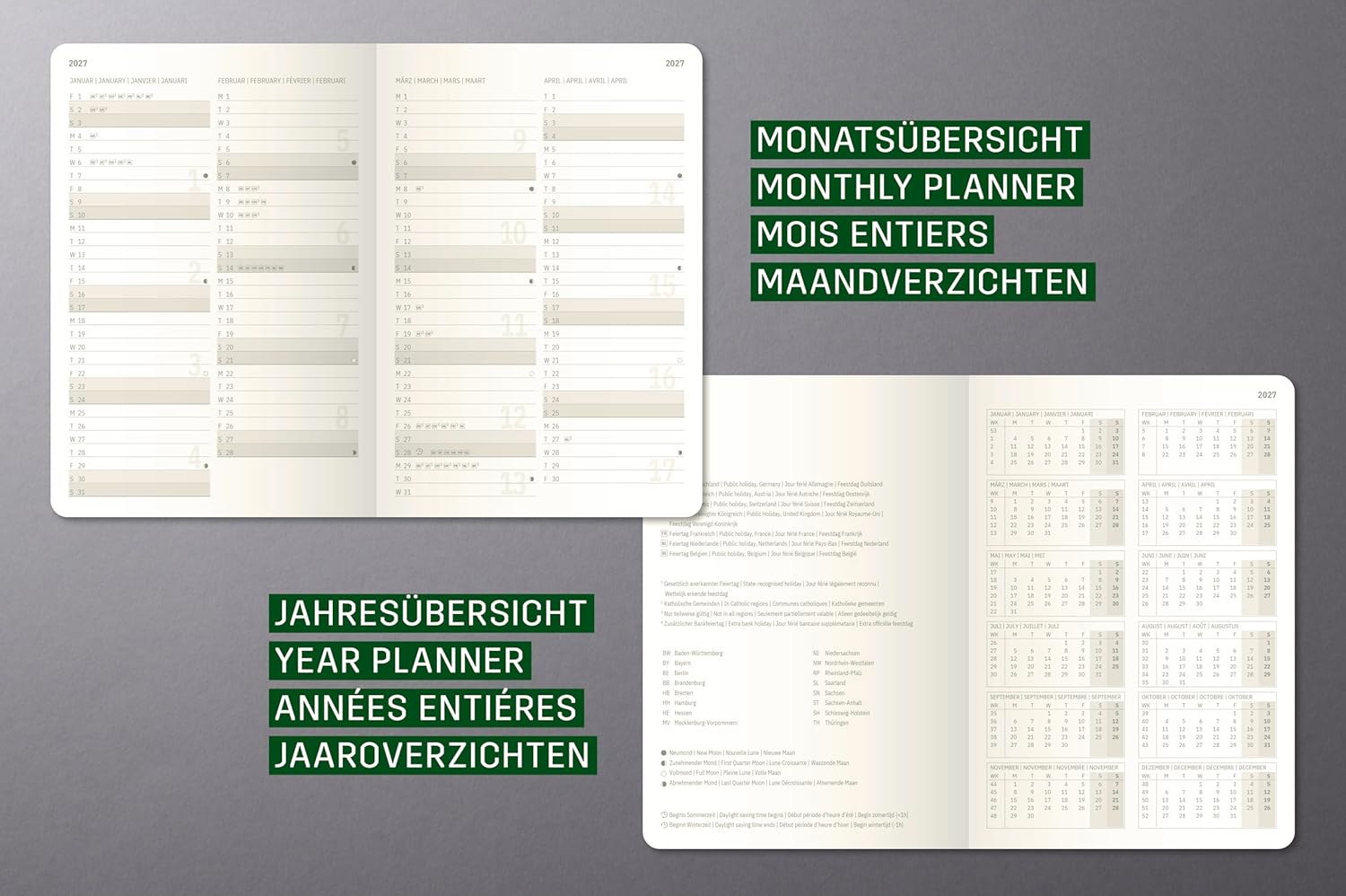 SIGEL Conceptum Monthly Planner 2027 A6 Softcover Black – Bild 5