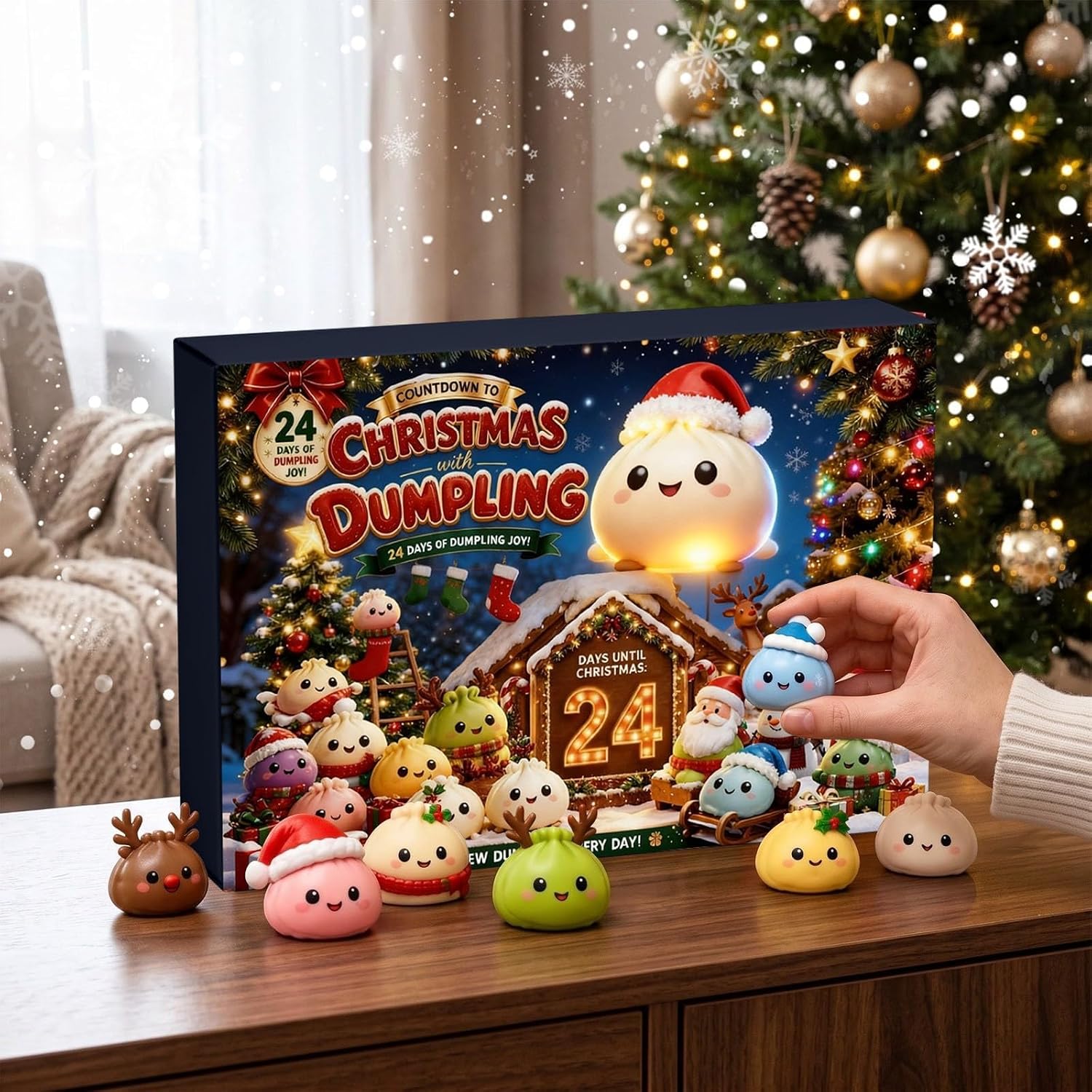 Squishy Advent Calendar 2026, Dumpling Squishy Christmas Calendar, B – Bild 6