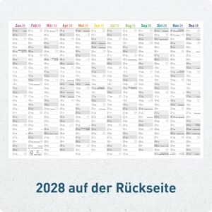 Häfft® 5 x Annual Calendar 2027 A4 Landscape Wall Calendar Small "Rainbow" – Bild 5