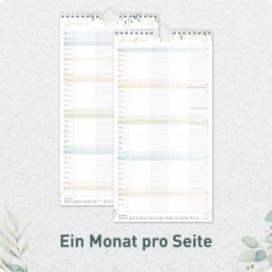 Häfft® Family Planner 2027 with 4 Columns - Wall Calendar "Gold Leaf" – Bild 4