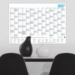 XL Wall Calendar 2027 - A3 (29.7 x 40.2 cm) for 14 Months Dec 2027 - Jan 2028 | Wall Planner with Holiday and Holiday Overview – Bild 4