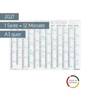 BRUNNEN Blackboard Calendar 2027 | A3 Landscape – Bild 2