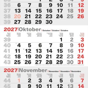 Idena 3 Month Calendar 2027 in Size 24 x 45 cm – Bild 5