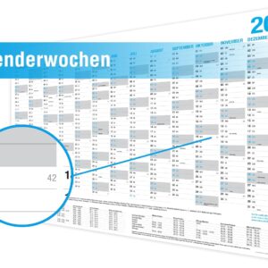 Set of 3 Wall Calendar 2027 – DIN A4 Landscape – Blackboard Calendar, Year Planner, Annual Calendar & Holidays – Bild 4