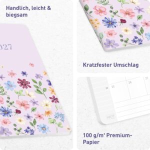 Häfft® Monthly Calendar Square, Pocket Calendar 2027 Small "Lovely Flowers" – Bild 2