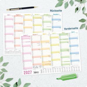 Häfft® 5 x Blackboard Calendar 2027 A4 Landscape Year Planner Wall Calendar – Bild 7
