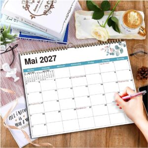 Wall Calendar 2026-2027 A4-16 Months from Sep 2026 Green Leaves German – Bild 4