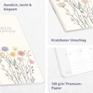 Alternative view of Häfft® Monthly Calendar Square, Pocket Calendar 2027 Small "Flower Joy"