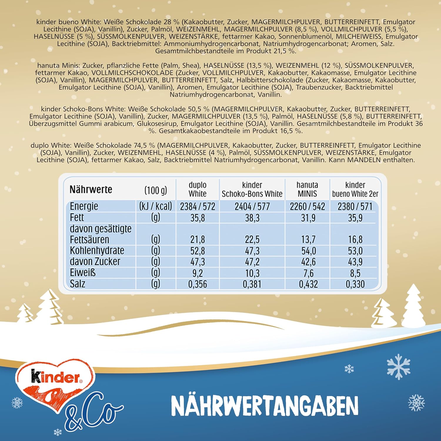 Kinder and Co. White Advent Calendar 2026 – Bild 2