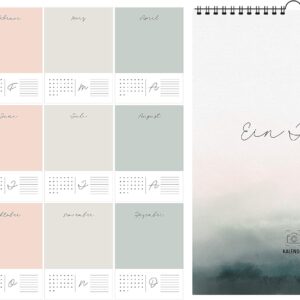 heaven+paper Photo Calendar Always to Design Yourself | Craft Calendar without Year A4 Made of Extra Thick 250 g/m² Cardboard | Wall Calendar Made in Germany (Aqua) – Bild 3