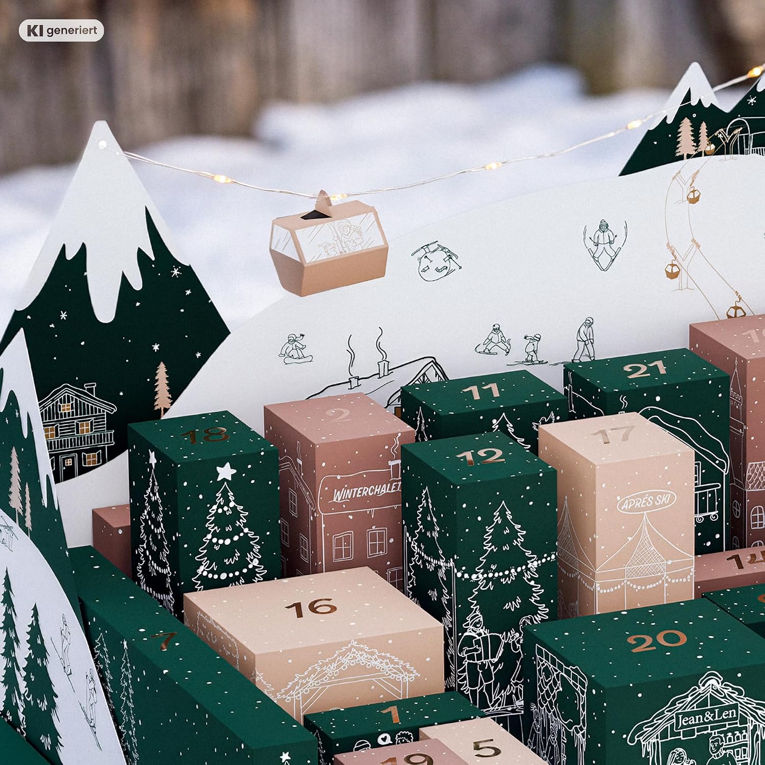 Jean & Len Advent Calendar 2026, Christmas 3D DIY Scenery, Includes a Rosemary & Ginger Design Limited Edition & an Exclusive Soap Fragrance Novelty, Only Original Sizes, Christmas Calendar – Bild 7