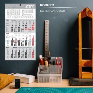 3 Month Calendar 2027 Wall Calendar with Slider - Calendar 2027, 3 Months at a Glance, Year Overview, Holidays & School Holidays DE/AT, Office Calendar 56 × 30 cm – Bild 5
