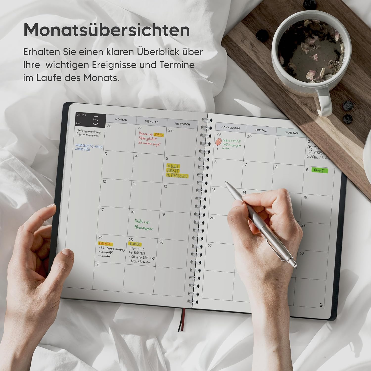 Smart Panda 2027 A5 Diary - Calendar, 30 Minute Time, Book Calendar – Bild 3