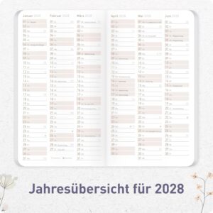 Häfft® Monthly Calendar Square, Pocket Calendar 2027 Small "Flower Joy" – Bild 5