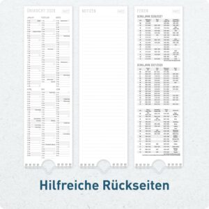 Häfft® Compact Striped Calendar 2027 Narrow (9 x 30 cm) "Rainbow" – Bild 5