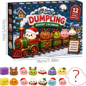 Squishy Advent Calendar 2026-12 Days Dumpling Squishy Christmas Calendar – Bild 7