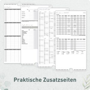 Häfft® Family Planner 2027 with 4 Columns - Wall Calendar "Gold Leaf" – Bild 6