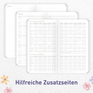 Häfft® Monthly Calendar Square, Pocket Calendar 2027 Small "Lovely Flowers" – Bild 6