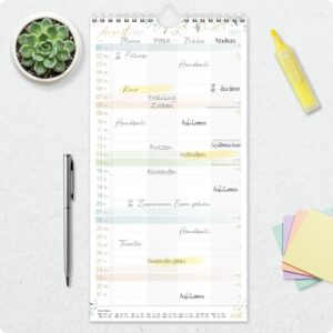 Häfft® Family Planner 2027 with 4 Columns - Wall Calendar "Gold Leaf" – Bild 8
