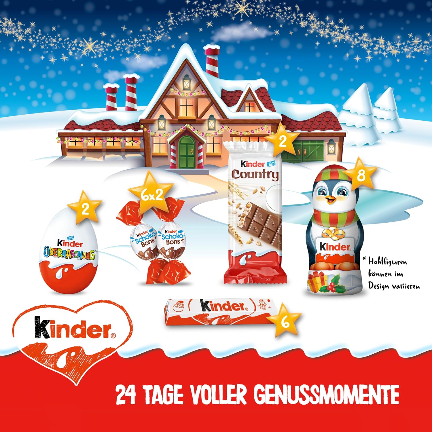 Kinder Maxi Mix Advent Calendar 2026, with 8 Hollow Figures & Chocolate – Bild 6