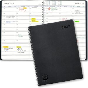 Smart Panda 2027 A5 Diary - Calendar, 30 Minute Time, Book Calendar