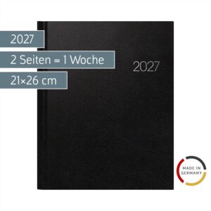 Alternative view of BRUNNEN Book Calendar Model Manager Wt 7 Weektimer 2027 | 210 x 260 mm, Plastic, Black