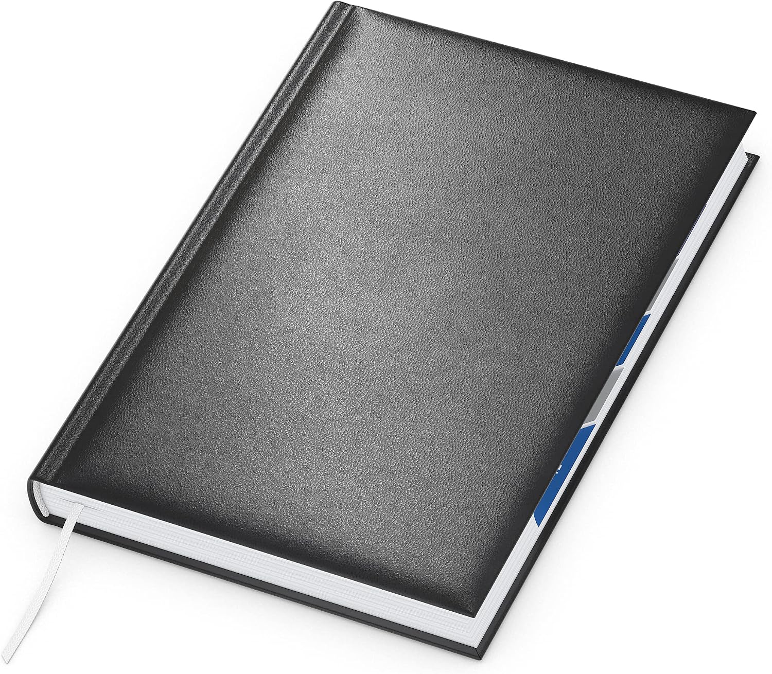 GEIGER-OFFICE Book Calendar 2027 Manager Register - Premium Executive Timer in DIN A5 Format with Monthly Index Punch - 1 Day on 1 Page - 416 Pages - Padded Balacron Cover Black with Year Number