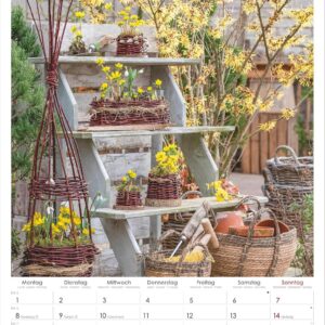 Landhaus 2027: Wandkalender 29,7x42 cm mit Feiertagen, 4-sprachigem Kalendarium und Platz für Notizen – Bild 3