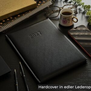 Alternative view of Executive Planner 2027 Almost A4 Leather Look Hardcover Diary 2027 Book Calendar Diary 2027 Executive Calendar with Week to View Business Planner Calendar Book (Black)