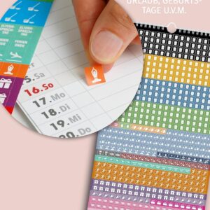 Schöne Güter® Family Calendar 2027 Family Planner 5 Columns with Stickers Holidays and Holidays Animal Illustrations 23 x 43 cm Art Calendar Drawn Playful Dreamy Artist Edition – Bild 4