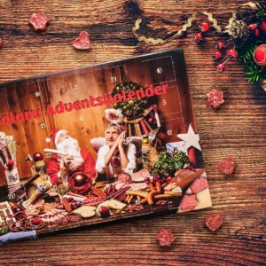 Wurstbaron® Spicy Salami Advent Calendar, 24 Mini Sausage Stars and Hearts, Snacks and Treats for Christmas, High Quality and Smoky Flavours, 40.8 g – Bild 6